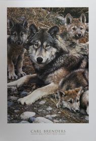 Wolf Family, by Brenders - 24x36 Art Poster Print for Wall, Home Decor - Image 2