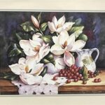MAGNOLIA WITH PITCHER & GRAPES - 8x10 Inch