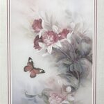 PEONY & BUTTERFLIES - 8x10 Inch