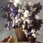 PURPLE FLOWERS WITH FRUITS - 8x10 Inch