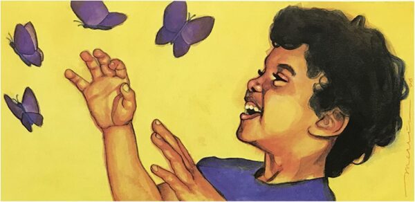 PURPLE BUTTERFLIES - 9x17.5 Inch