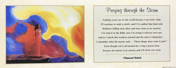 PRAYING THROUGH THE STORM - 8x20 Inch
