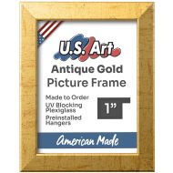 Antique Gold 1" Flat Picture Frame