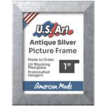 Antique Silver 1" Flat Picture Frame