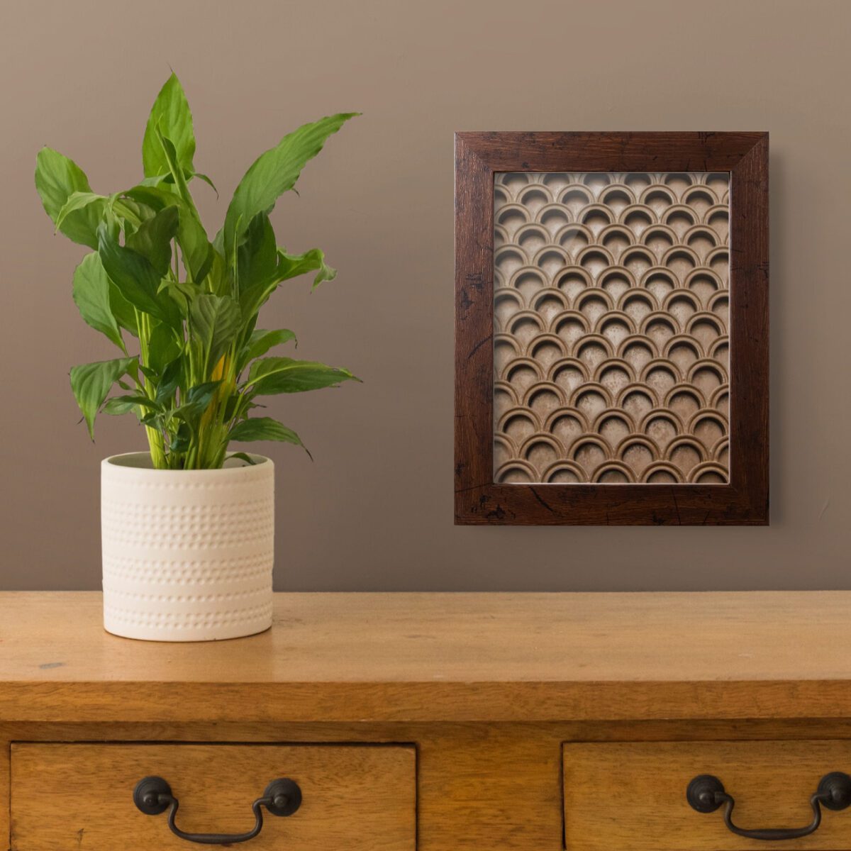 Distressed Mahogany 1" Flat Picture Frame - Image 4