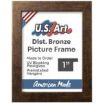 Vintage Rustic Bronze 1" Flat Picture Frame