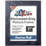 Distressed Gray 1" Flat Picture Frame