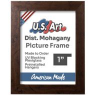 Distressed Mahogany 1" Flat Picture Frame