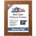 Distressed Oak 1" Flat Picture Frame