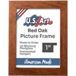 Red Oak 1" Flat Picture Frame