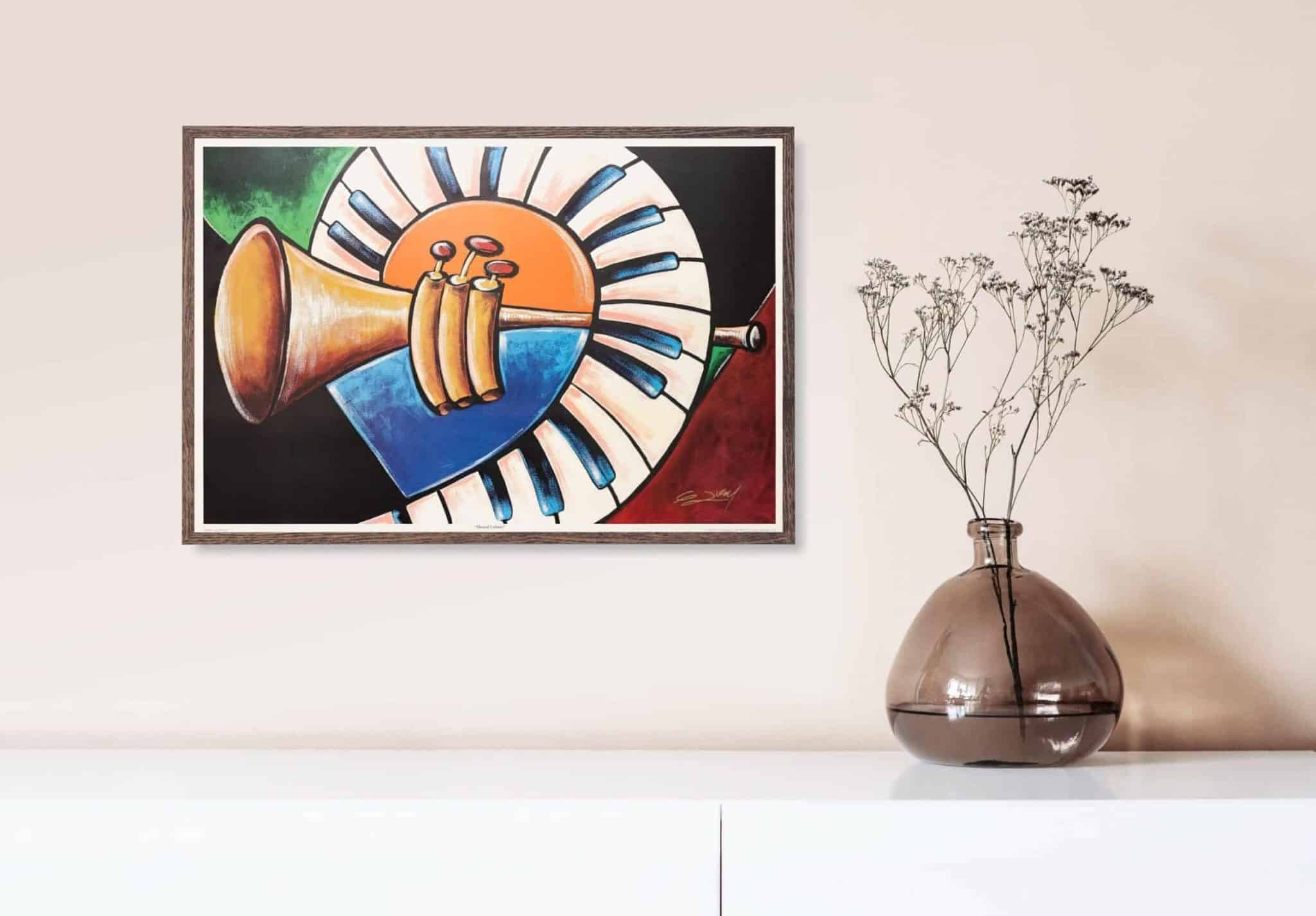 il-fullxfull4354298934-dw40 Musical Colours by Gerald Ivey, Art Poster Print for Wall, Home Decor - Image 1