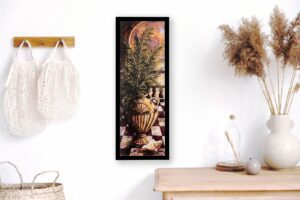 Palm Breezeway I, by Strickland - 12x36 Art Poster Print for Wall, Home Decor
