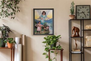 Angel By The Water, by Cathey - 11x14 Art Poster Print for Wall, Home Decor