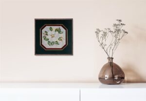 White Flower, by Bourgan - 16x16 Art Poster Print for Wall, Home Decor