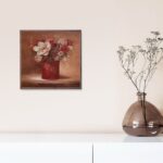 Bass harbor head Lighthouse, by Viv Bowles - 16x16 Art Poster Print for Wall, Home Decor