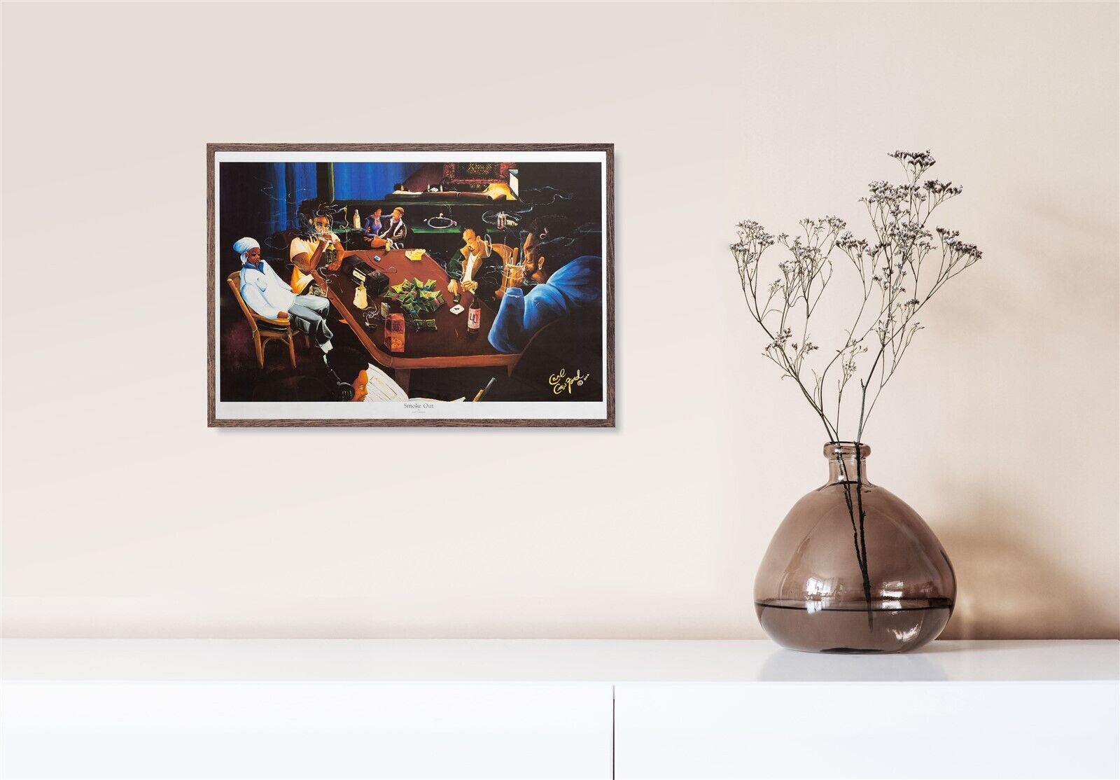 img 1 Smoke Out, by Carl Crawford - 23.5x34 Art Poster Print for Wall, Home Decor - Image 1