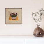 Red Tulips, by Gloria Eriksen - 16x16 Art Poster Print for Wall, Home Decor