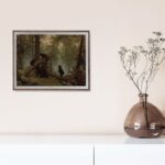 Bass harbor head Lighthouse, by Shishkin - 24.5x30 Art Poster Print for Wall, Home Decor