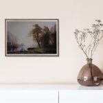 Bass harbor head Lighthouse, by Bierstadt - 24x34 Art Poster Print for Wall, Home Decor