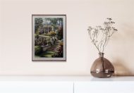 Bass harbor head Lighthouse, by Chun - 28x34 Art Poster Print for Wall, Home Decor