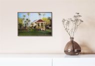 Gazebo, by HL Woodall - 24x34 Art Poster Print for Wall, Home Decor