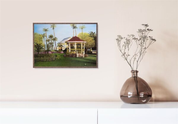 Gazebo, by HL Woodall - 24x34 Art Poster Print for Wall, Home Decor