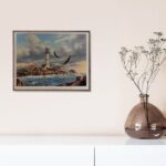 Boston Lighthouse, by Reichardt - 24.5x30 Art Poster Print for Wall, Home Decor