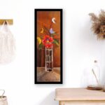 Red Intensity I, by Burton - 12x36 Art Poster Print for Wall, Home Decor