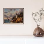 Bass harbor head Lighthouse, by Reichardy - 24.5x30 Art Poster Print for Wall, Home Decor