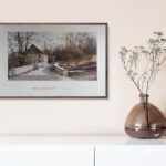 The Mill Bridge, by Ray Hendershot - 24x36 Art Poster Print for Wall, Home Decor