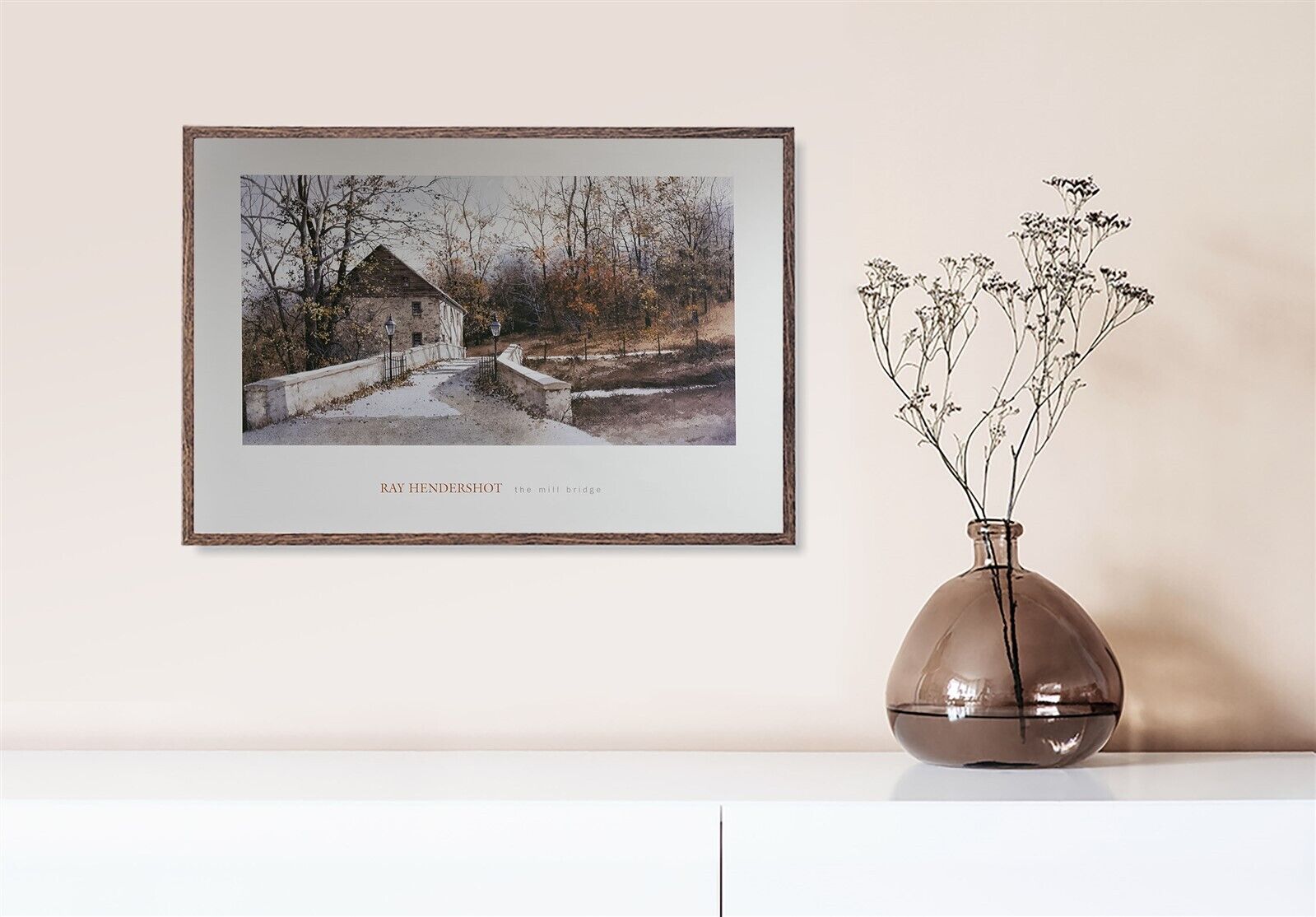 img 1 The Mill Bridge, by Ray Hendershot - 24x36 Art Poster Print for Wall, Home Decor - Image 1