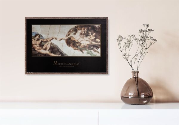The Creation of Adam II, by Michelangelo - 24x36 Art Poster Print for Wall, Home Decor