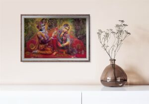 Sri Sri Radha Kunjbihari - 24x36 Art Poster Print for Wall, Home Decor