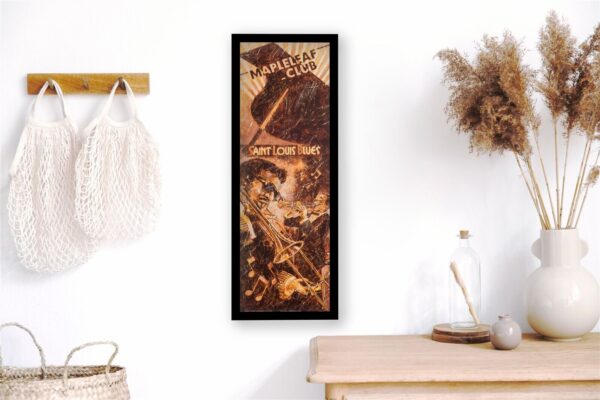 Maple Leaf Club, by Avis - 12x36 Art Poster Print for Wall, Home Decor