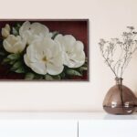 Magnolia Crimson I, by Levashov - 24x36 Art Poster Print for Wall, Home Decor