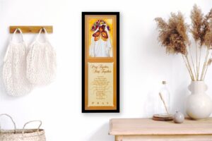 Pray Together Stay Together, by WAK - 12x36 Art Poster Print for Wall, Home Decor