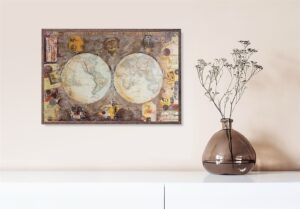 Globe Collage I - 24x36 Art Poster Print for Wall, Home Decor