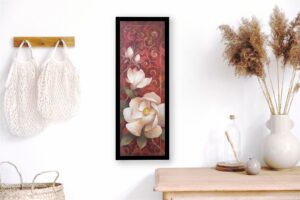 Magnolia Melody II, by Elaine Vollhardt - 12x36 Art Poster Print for Wall, Home Decor