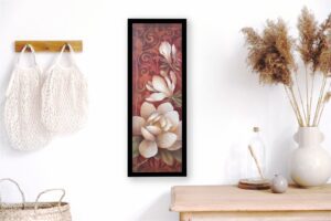 Magnolia Melody I, by Elaine Vollhardt - 12x36 Art Poster Print for Wall, Home Decor