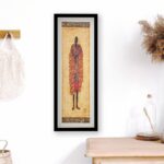 Bogolan Figure II, by Shannon - 12x36 Art Poster Print for Wall, Home Decor