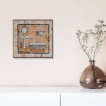 Vintage Bath Time I, by Pope - 12x12 Art Poster Print for Wall, Home Decor