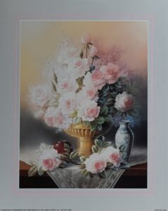Vases With Flowers I - 11x14 Art Poster Print for Wall, Home Decor