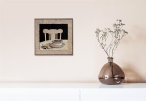 Stay For Coffee, by Olson - 12x12 Art Poster Print for Wall, Home Decor