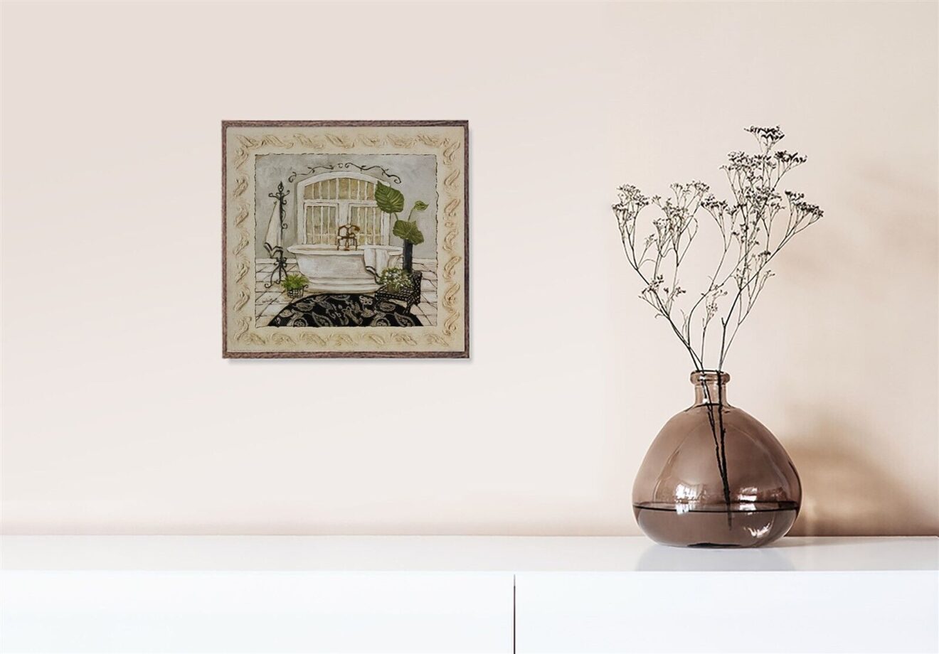 img 1 Serenity Bath II, by Olson - 12x12 Art Poster Print for Wall, Home Decor - Image 1