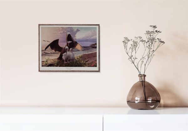 Pelican Island, by Butler - 12x15 Art Poster Print for Wall, Home Decor