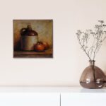 Jug + Peach, by Sibley - 12x12 Art Poster Print for Wall, Home Decor