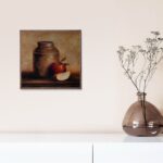 Jar + Apple, by Sibley - 12x12 Art Poster Print for Wall, Home Decor