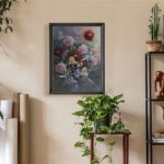 Hummingbirds With Flowers II - 11x14 Art Poster Print for Wall, Home Decor