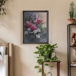 Hummingbirds With Flowers I - 11x14 Art Poster Print for Wall, Home Decor