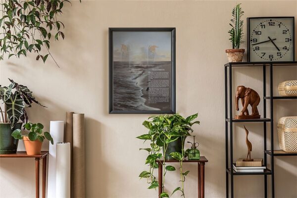 Footprints Poem - 11x14 Art Poster Print for Wall, Home Decor